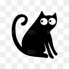 Cute Funny Black Cat Silhouette Png - Ew People Cat Svg,Cat Silhouette Png