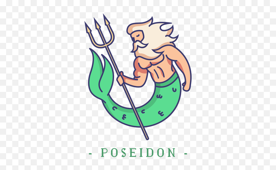 Transparent Png Svg Vector File - Poseidon Deus Grego Desenho,Poseidon Png