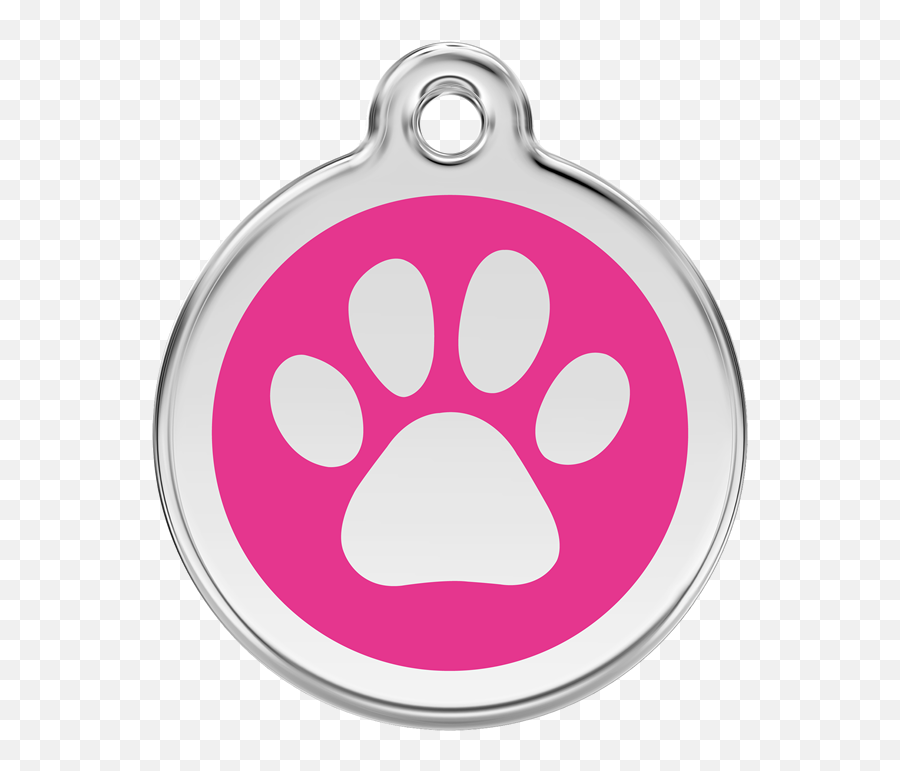 Enamel Tag Paw Print Hot Pink 01 - Pet Tag Png,Paw Print Logo