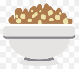 Bowl Cereal Flat - Clip Art Png,Bowl Of Cereal Png