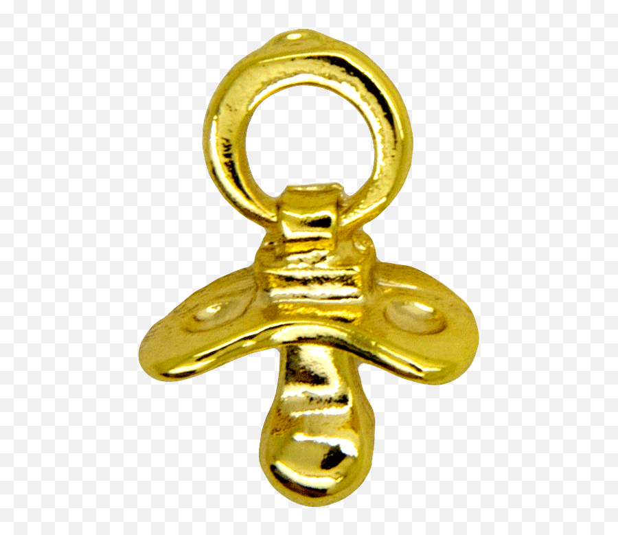 Pacifier Pin Gold 3d - Pendant Png,Pacifier Png