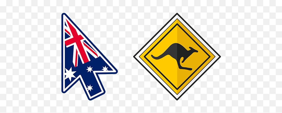 Australia Kangaroo Sign Cursor U2013 Custom Browser Extension - Language Png,Kangaroo Logo