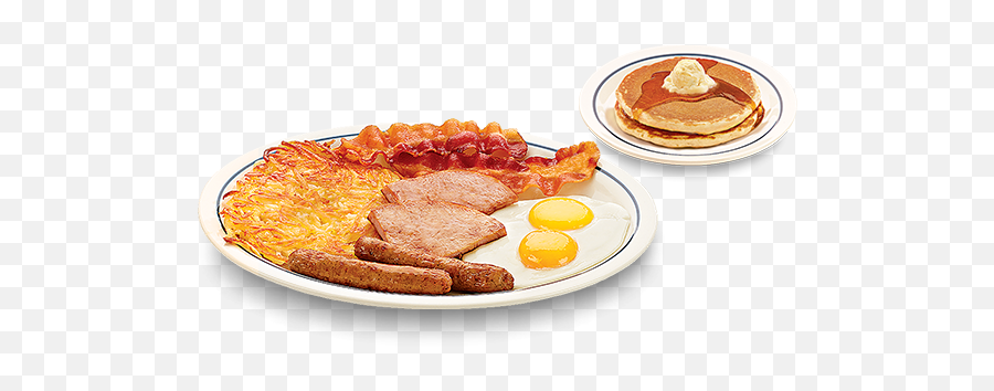 Breakfast Pancake Ihop Transparent U0026 Png Clipart Free - Eggs Bacon Sausage Ham Hashbrowns And Pancakes,Ihop Logo Png