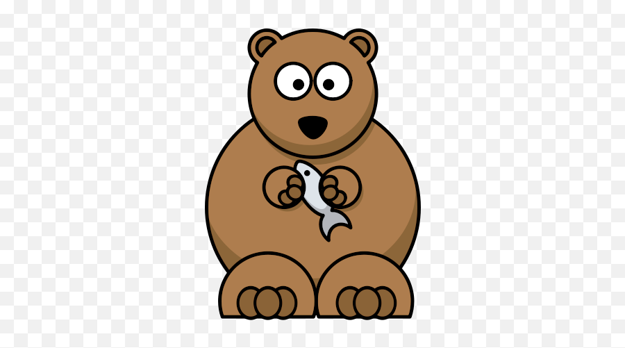 Cartoon Bear - Cartoon Bear Eating Fish Png,Cartoon Bear Png