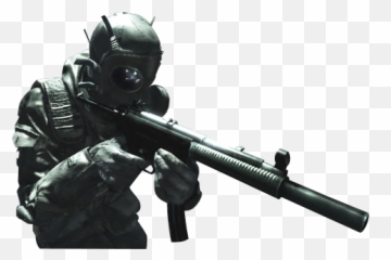 Download Cod Gasmask Sas Soldier - Call Of Duty 4 Modern Warfare Mp5 png