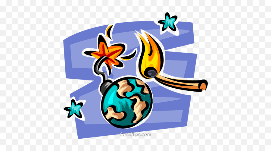 Globe As A Time Bomb Royalty Free Vector Clip Art - Art Png,Time Bomb Png