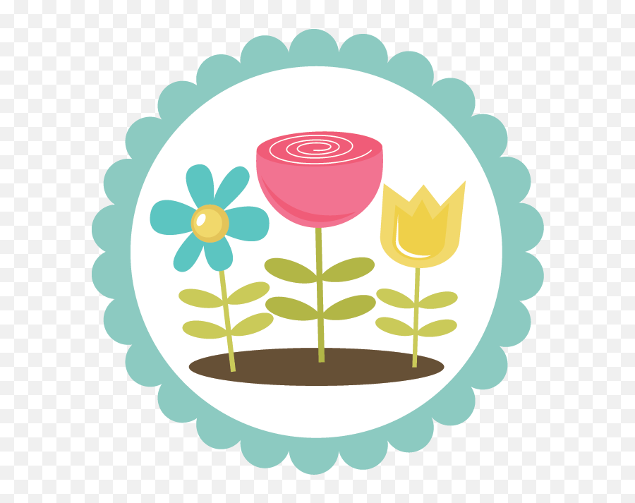 Spring Flowers Svg Files For Scrapbooking Flower Cut - Circle Border Baby Girl Png,Spring Flower Png