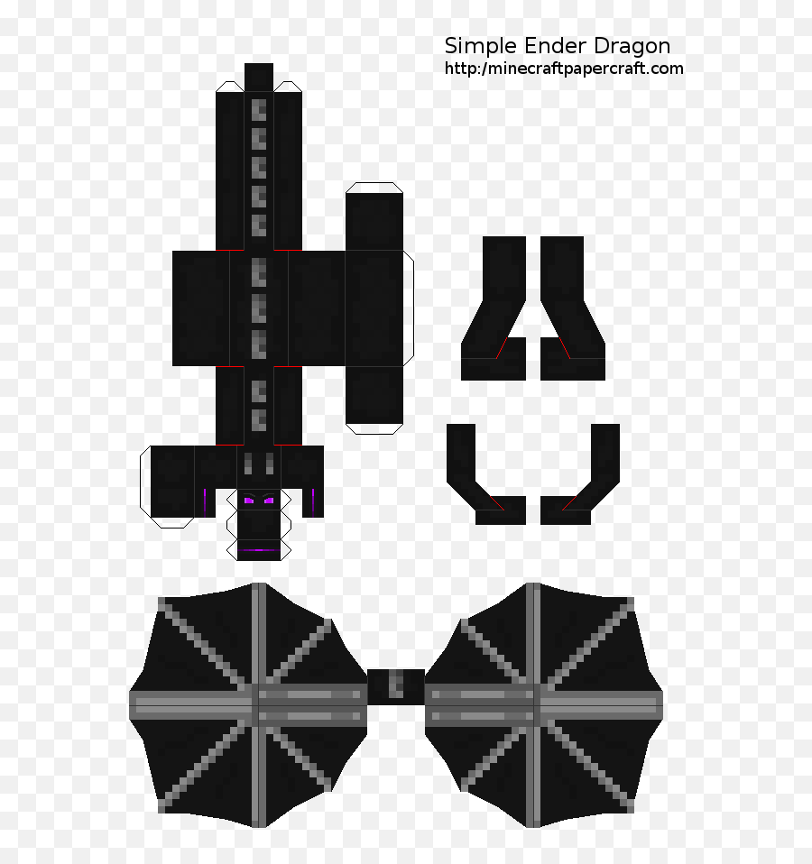 Papercraft Ender Dragon Png