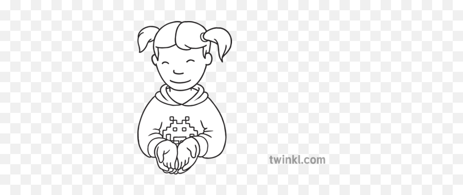 Girl Holding Out Cupped Hands 02 People Children Poses Ks1 - Close Up The Small Intestine Diagram Png,Cupped Hands Png