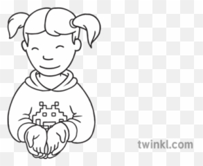 Girl Holding Out Cupped Hands 02 People Children Poses Ks1 - Close Up The Small Intestine Diagram Png,Cupped Hands Png