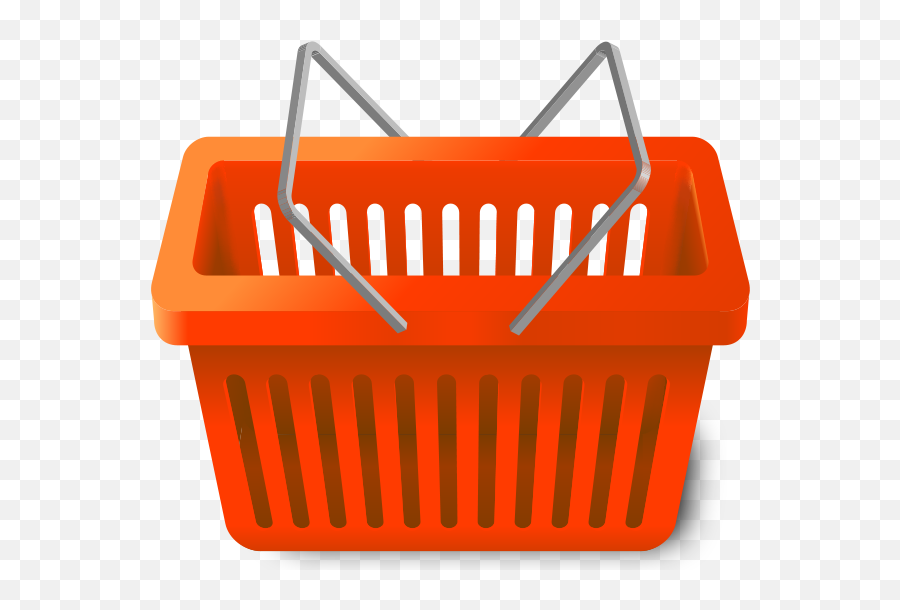 Shopping Cart Orange Vector Icon Svgvectorpublic Domain - Transparent Background Shopping Basket Png,Empty Shopping Cart Icon