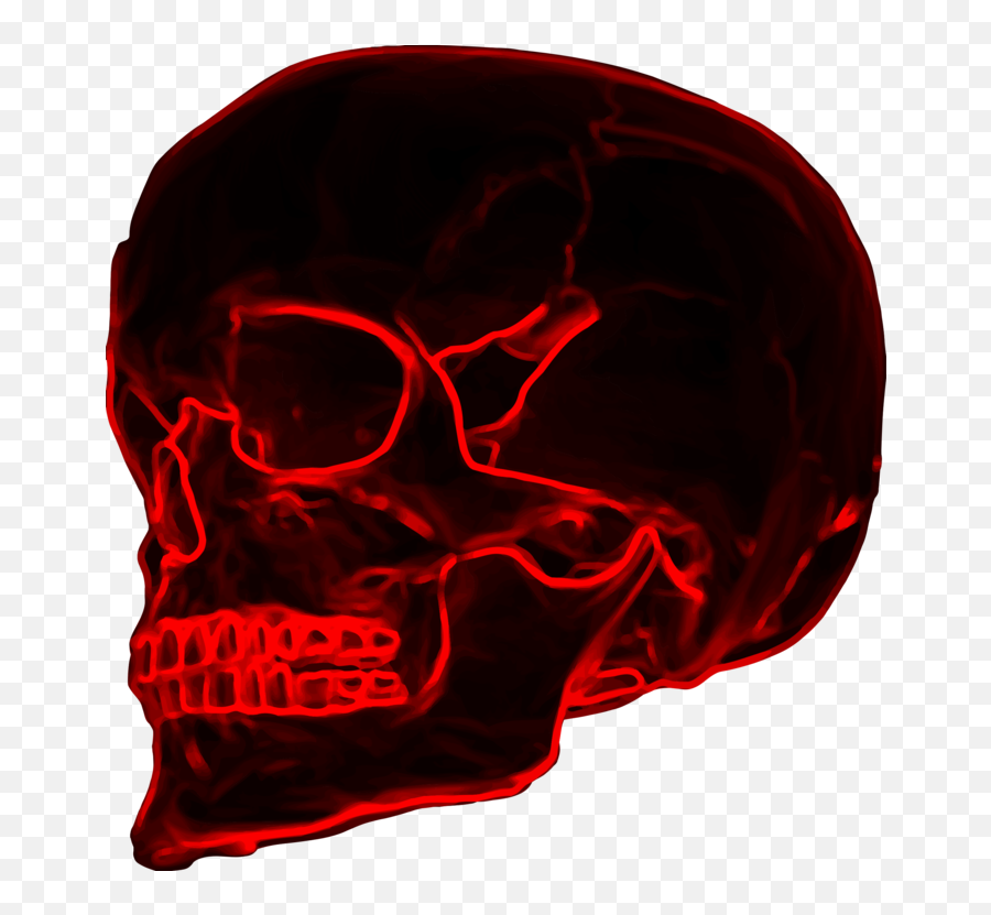 Jaw Bone Red Png Clipart - Big Pixel Art Skull,Icon Skeleton Skull Motorcycle Helmet