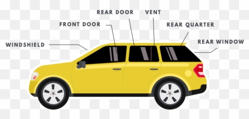 Auto Glass Replacement Repair - Car Windows Location png