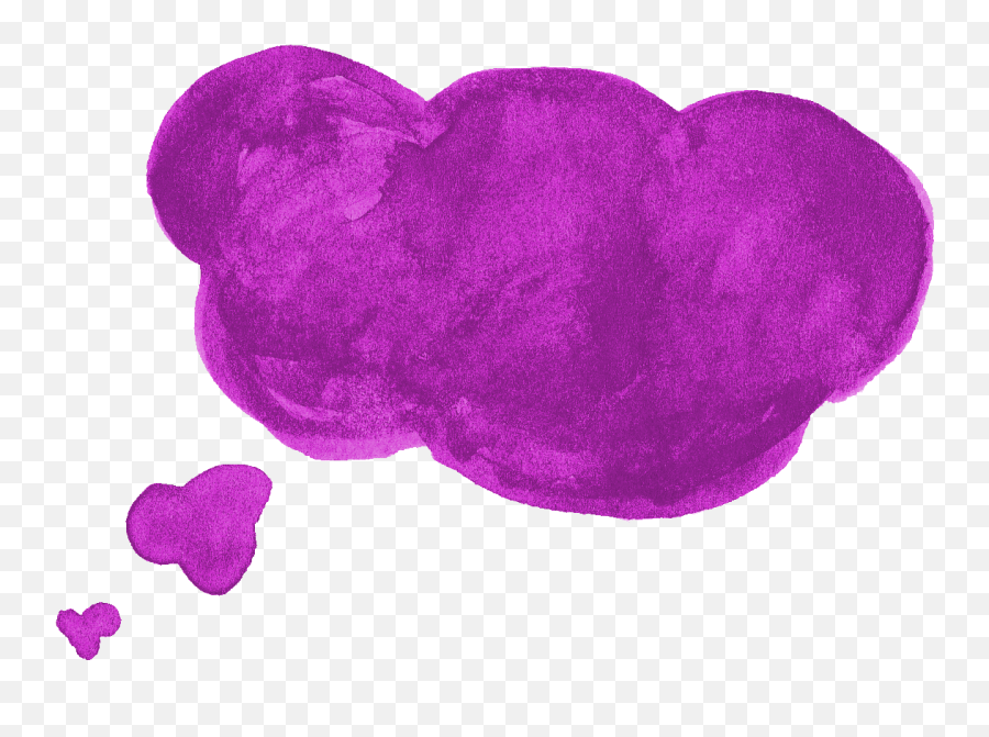 7 Purple Watercolor Speech Bubble Png Transparent - Watercolor Speech Bubble Clipart Transparent Background,Thinking Bubble Png