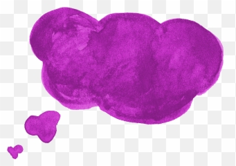 7 Purple Watercolor Speech Bubble Png Transparent - Clipart Background