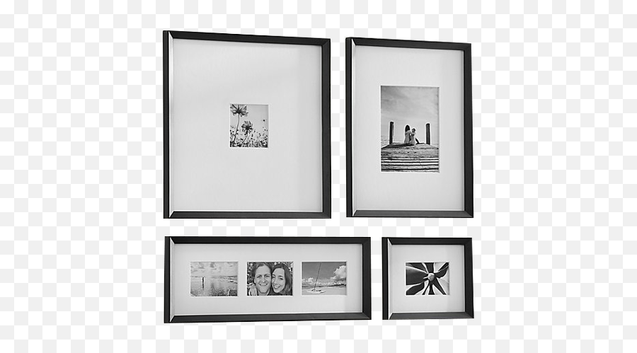 Icon Black Frame Gallery Set Of 4 - Gallery Wall Crate And Barrel Png,Elevate Icon