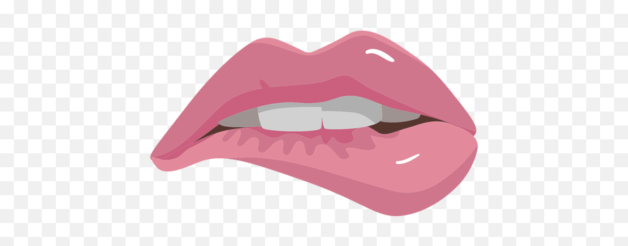 Flat Icon Png Designs For T Shirt U0026 Merch - Lips Icon With Gap,Bite Icon