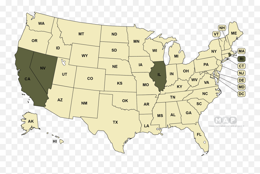 Blank Us Map Transparent Background - Gay Panic Defense Map Png,Panic Png