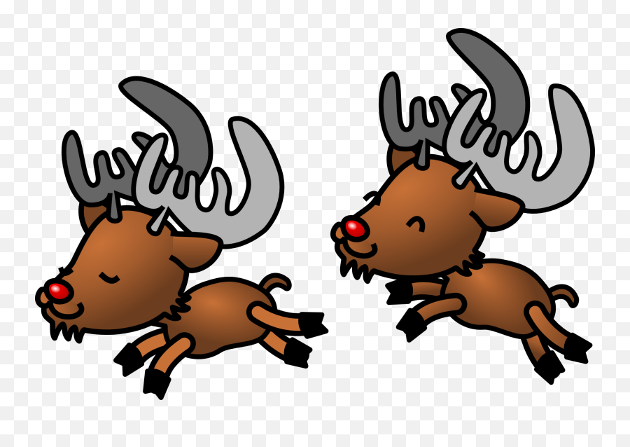 Christmas Reindeer Clip Art - Reindeer Transparent Background Png,Reindeer Clipart Png