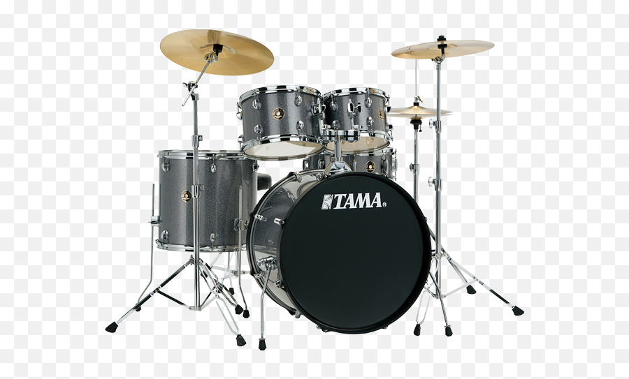 Tama Rhythm Mate 5 - Pcs Acoustic Drum Kit Rm52kh5 Galaxy Silver Tama Grey Drum Set Png,Dw Icon Snare Drums