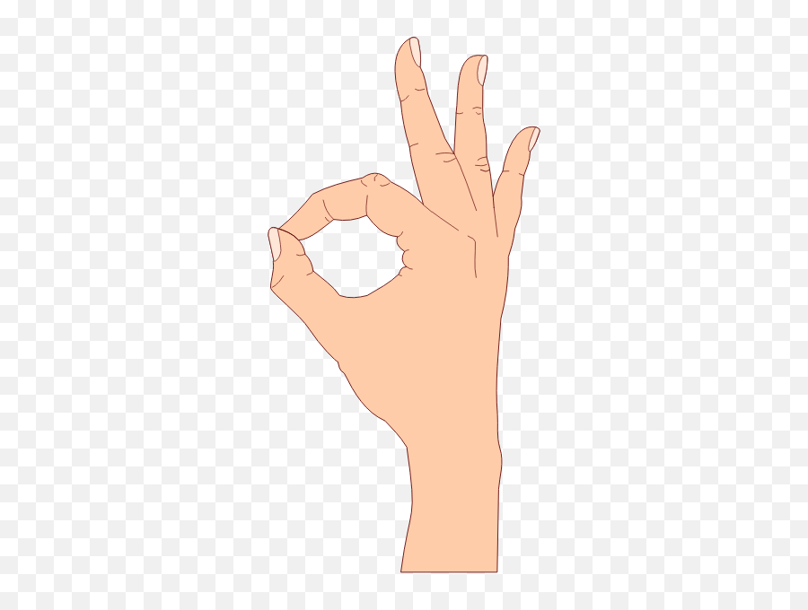 Thumb Sign Language Hand Png Clipart - Ok Hand Sign Clipart,Ok Hand Sign Png