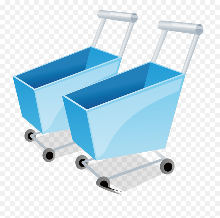 Cart Icon Blue Vector Material Clipart - Full Size Clipart Shopping Basket Png,Cart Icon Vector