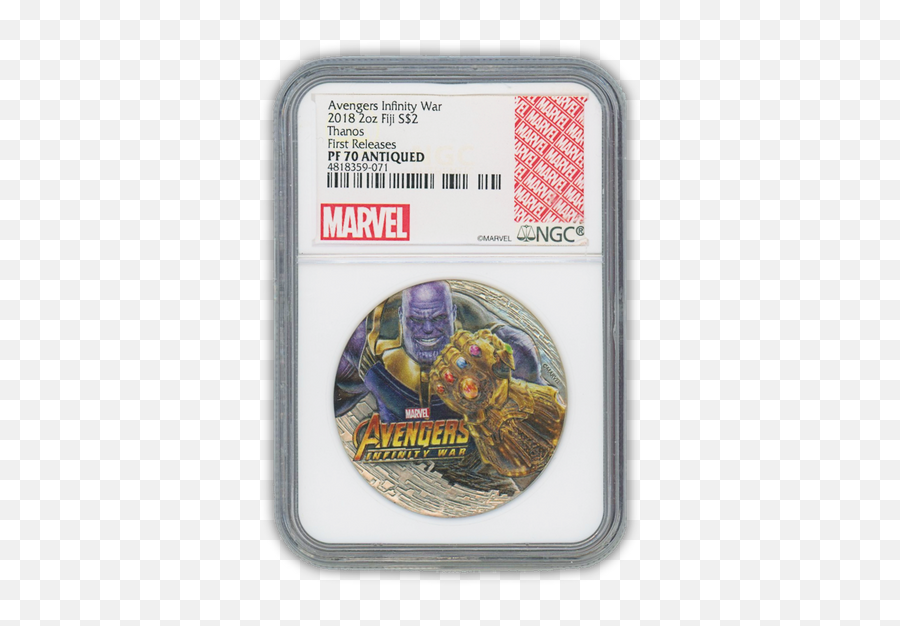 2018 Avengers Infinity War Thanos 2 Oz Silver - Ngc Pf70 Antiqued Png,Infinity Gauntlet Icon