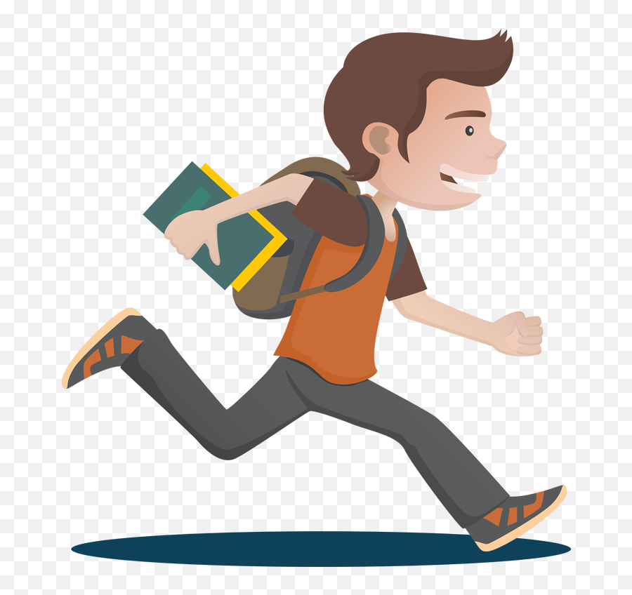 Svg Royalty Free Library Boy Run - Boy Running To School Clipart Png,Running Clipart Png