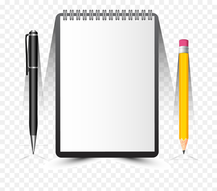 Vector Painted Notepad And Pencil Png - Notepad Png,Notepad Png