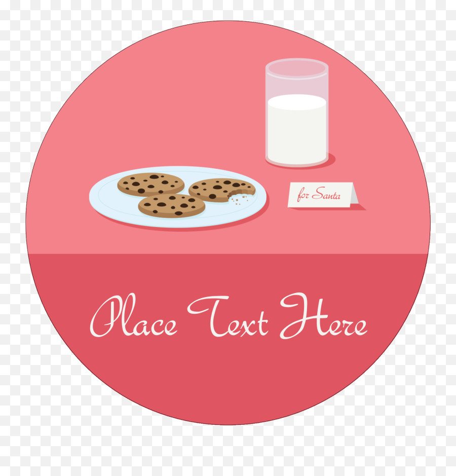 Santa Cookie Plate Predesigned Template For Your Next Fun - Cookie Template Label Png,Plate Of Cookies Png