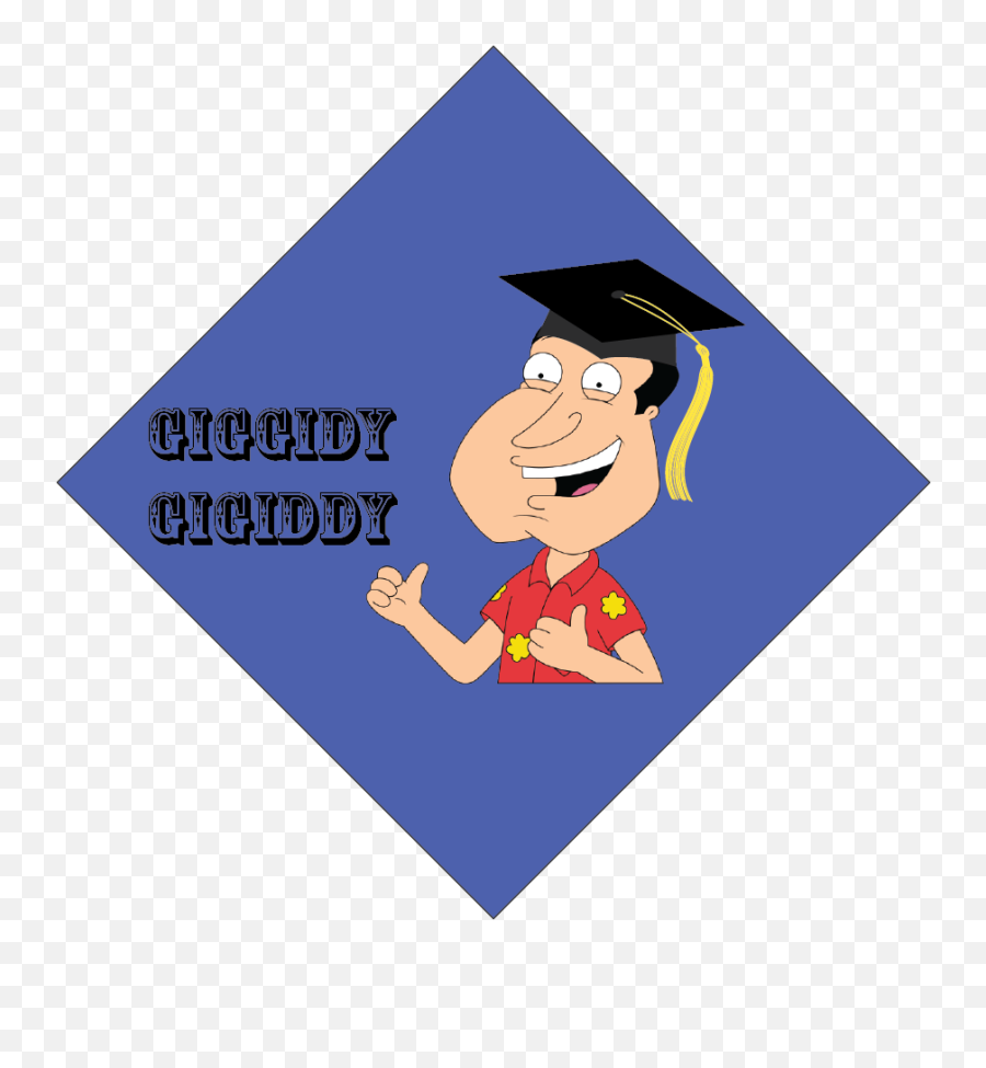 Tasseltopper Decoratedgradcaps Howtodecorateyourgradcap - Family Guy Quagmire Png,Grad Hat Png