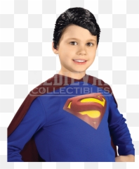 Download Kids Deluxe Superman Vinyl Wig - Wig Png,Boys Png