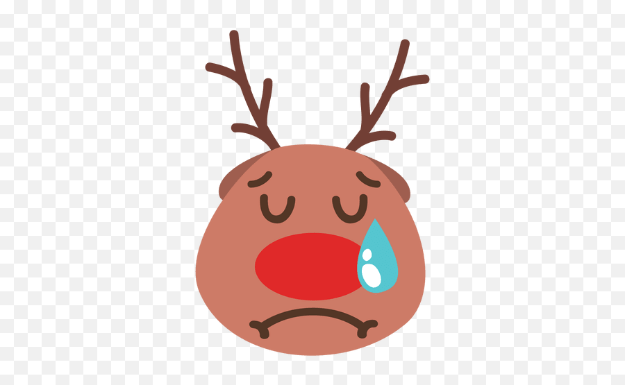 Crying Reindeer Face Emoticon 56 - Transparent Png U0026 Svg Reindeer Face Transparent Background,Tears Transparent Background
