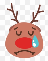 Crying Reindeer Face Emoticon 56 - Transparent Png U0026 Svg Reindeer Face Transparent Background,Tears Transparent Background
