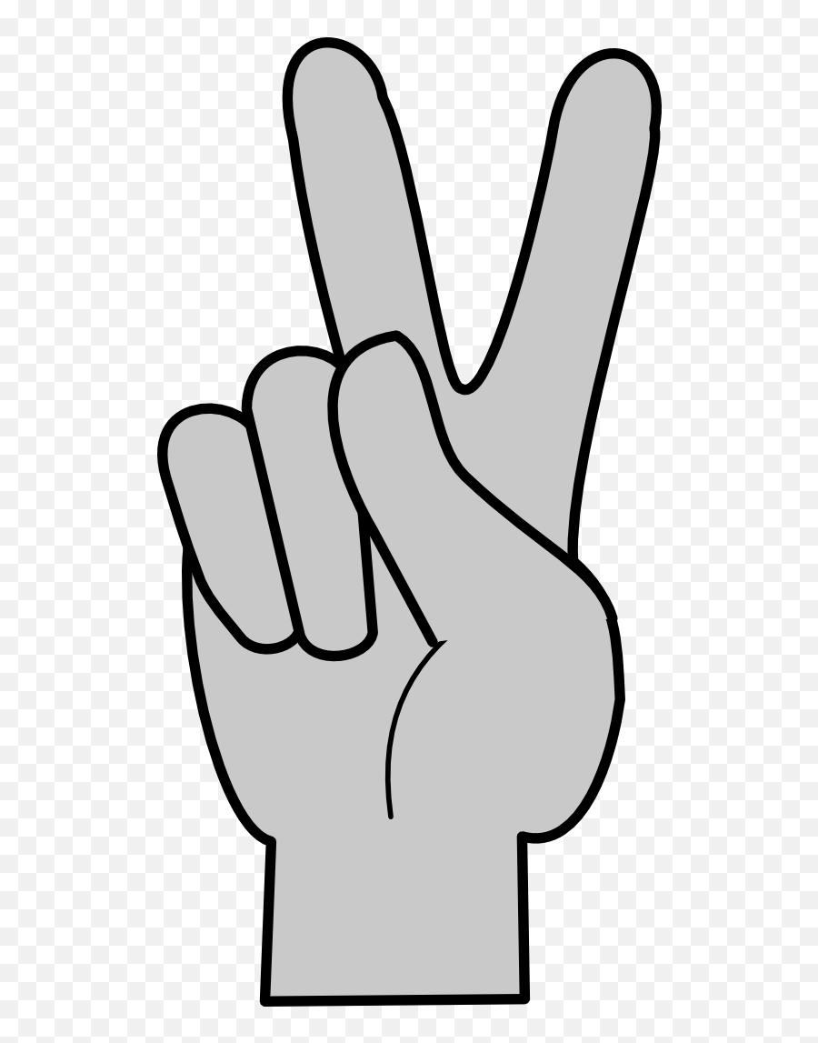 Stock Clip Art Middle Finger Cliparts - Cartoon Peace Sign Hand Png,Peace Sign Transparent Background