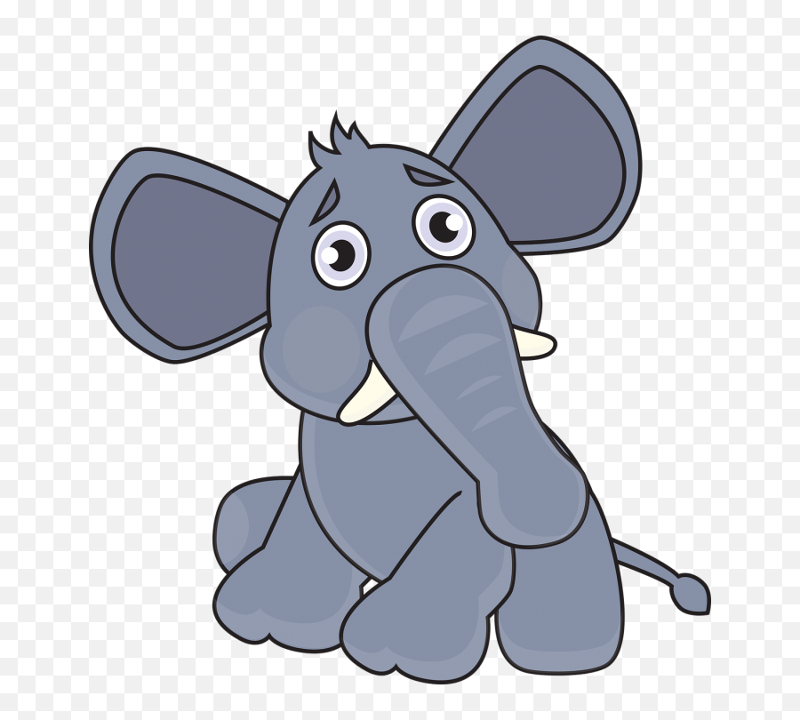 Sad Elephant Cartoon Png - Hickory Dickory Dock Snake,Republican Elephant Png