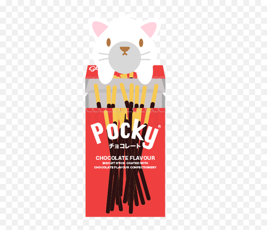 Chocolate Pocky Cat - Illustration Png,Pocky Png