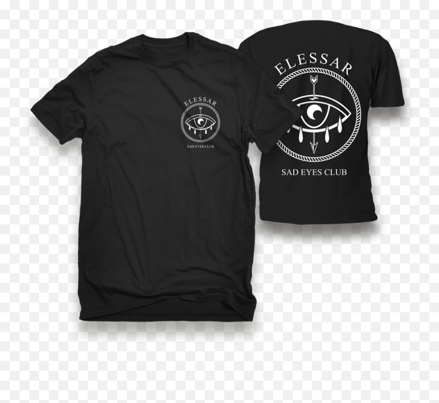 Image Of Sad Eyes Club Tee Black - Active Shirt Png,Sad Eyes Png