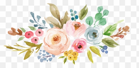 Transparent Hand Painted Flowers Png - Background Clipart
