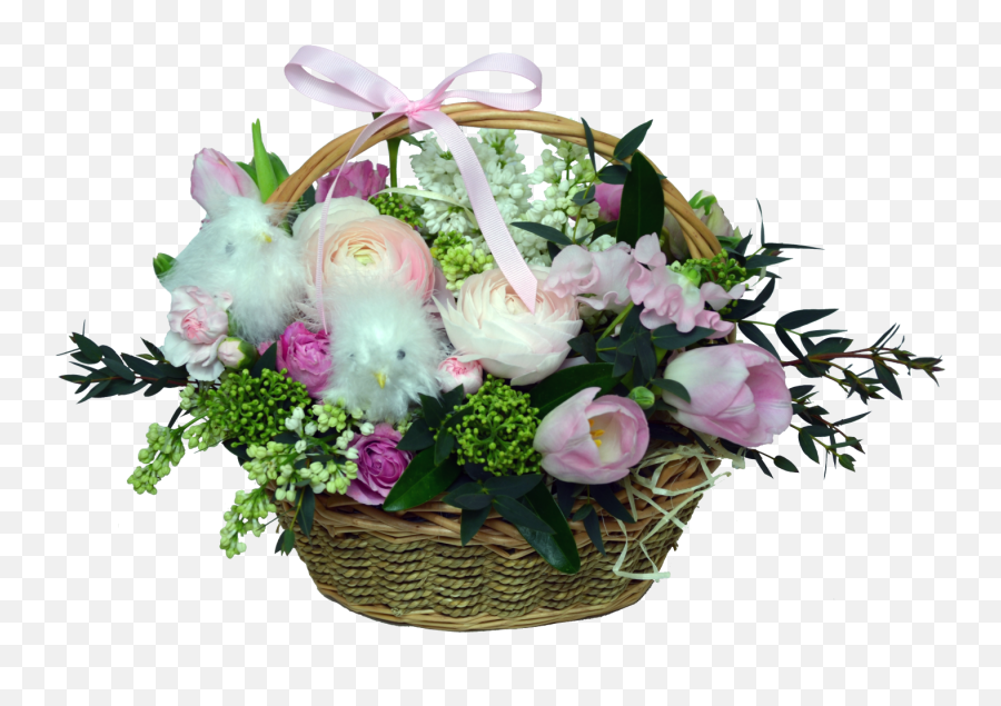 Easter Basket - Easter Flower Basket Png,Easter Basket Png