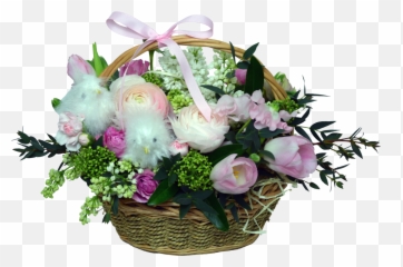 Easter Basket - Easter Flower Basket Png,Easter Basket Png