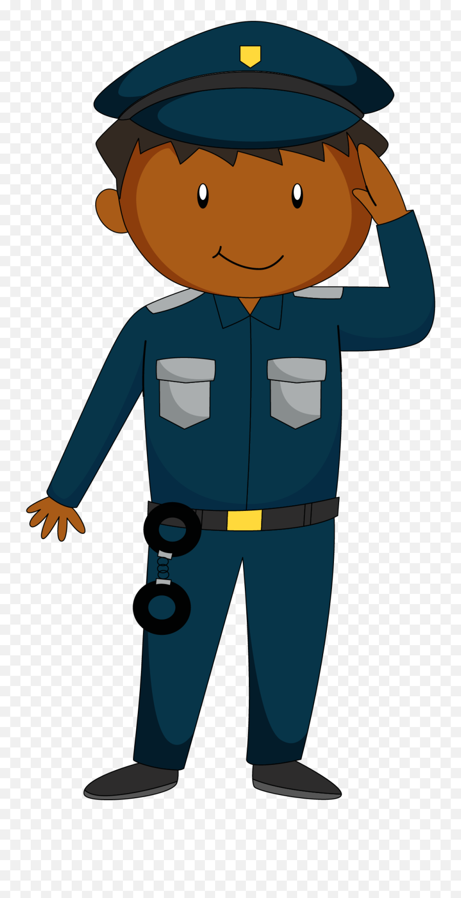 Police Officer Cartoon Png Clipart - Cartoon Images Of Guards,Salute Png