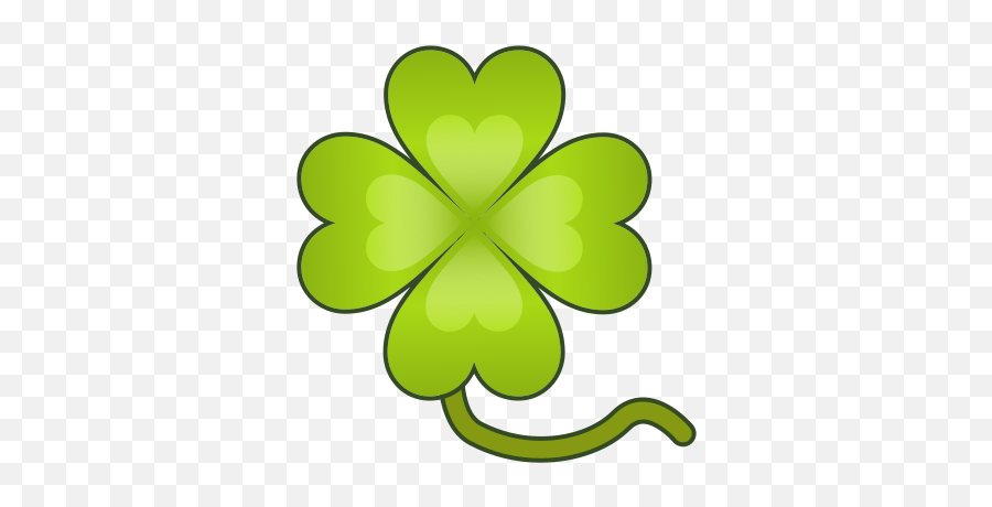 Four Leaf Clover - 4 Leaf Clover Emoji Png,Leaf Emoji Png