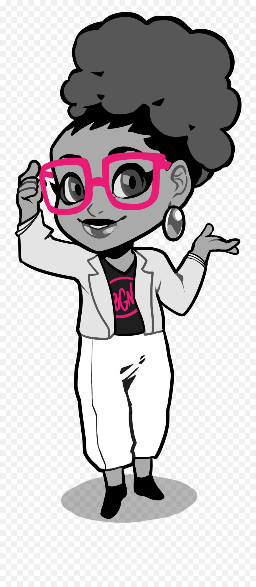 1 - Black Girl Nerds Logo Clipart Full Size Clipart Black Girl Nerd Cartoon Png,Nerd Glasses Transparent Background