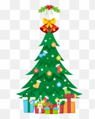 Christmas Tree With Presents Clipart Png