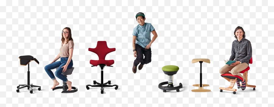 Active Sitting - Active Seating Office Chair Png,Person Sitting In Chair Back View Png