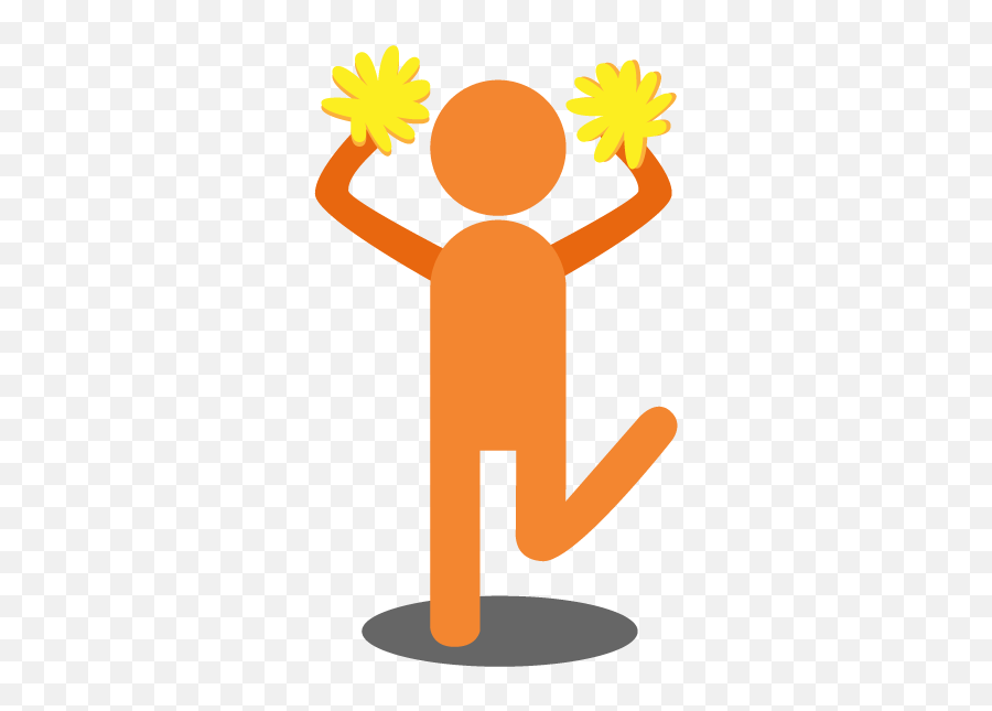 Download Person With Pom Poms Png Image No Background - Happy,Pom Poms Png