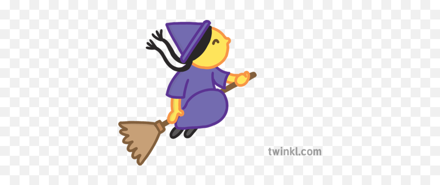 Witch - Witch On Broom Emoji Png,Book Emoji Transparent
