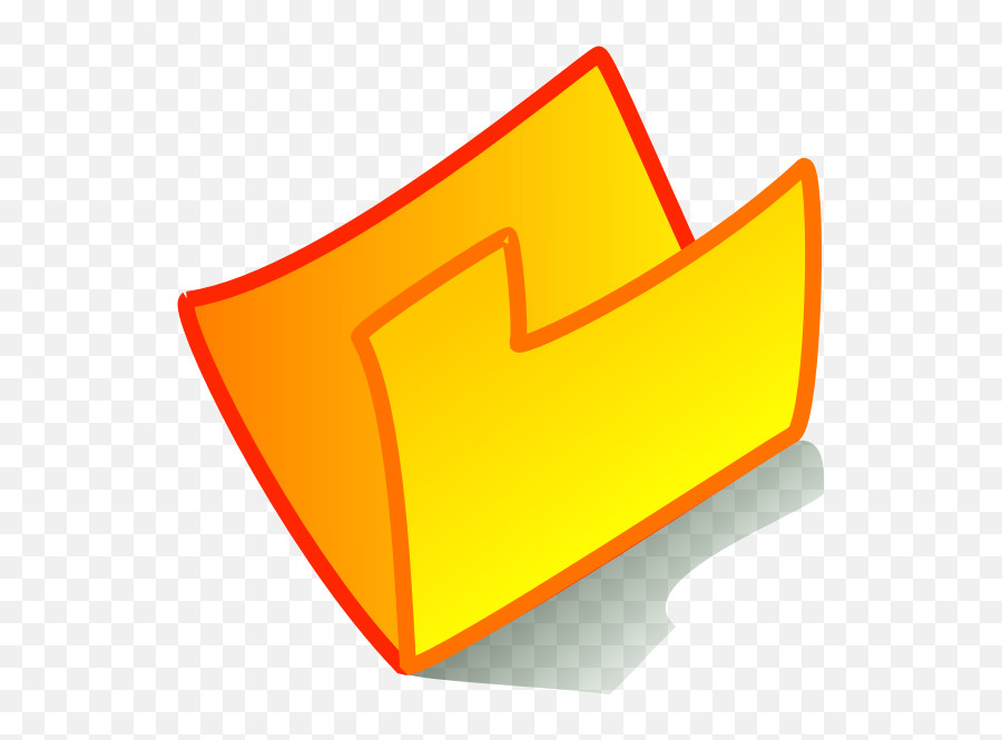 Vector Clip Art Of Orange Bent Folder - Clip Art Png,Orange Is The New Black Folder Icon