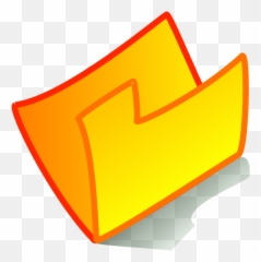 Vector Clip Art Of Orange Bent Folder - Clip Art Png,Orange Is The New Black Folder Icon